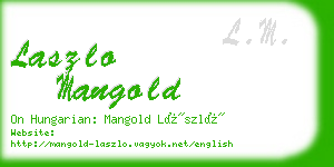 laszlo mangold business card